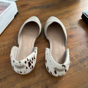 Women's Toms Julie Suede D'Orsay Flat - Taupe Size 8.5